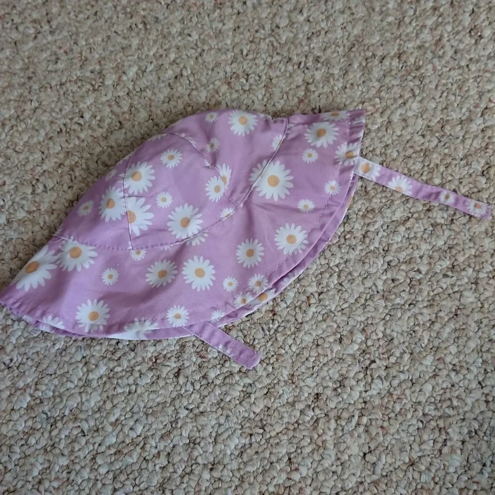 Tahari baby purple floral Sun Hat - 12M